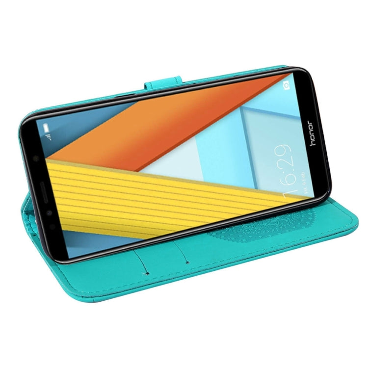 For Huawei Y6 2018  Pressed Printing Pattern Horizontal Flip PU Leather Case with Holder & Card Slots & Wallet & & Lanyard