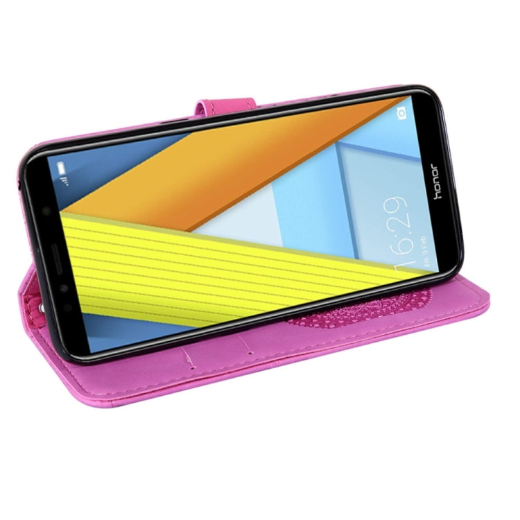 For Huawei Y6 2018  Pressed Printing Pattern Horizontal Flip PU Leather Case with Holder & Card Slots & Wallet & & Lanyard