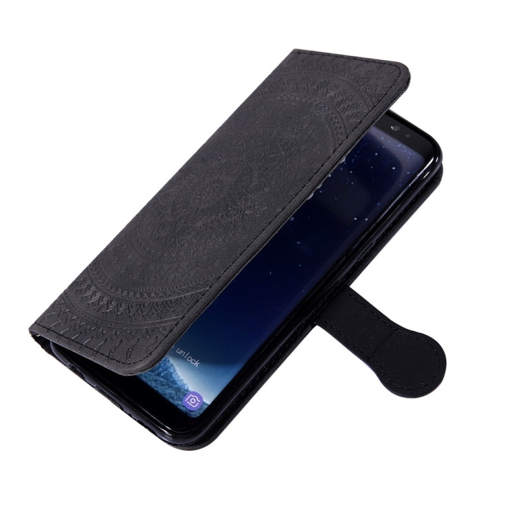 For Huawei Y6 2018  Pressed Printing Pattern Horizontal Flip PU Leather Case with Holder & Card Slots & Wallet & & Lanyard