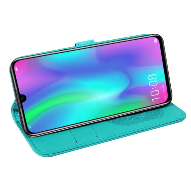 For Huawei Y6 2019  Pressed Printing Pattern Horizontal Flip PU Leather Case with Holder & Card Slots & Wallet & & Lanyard