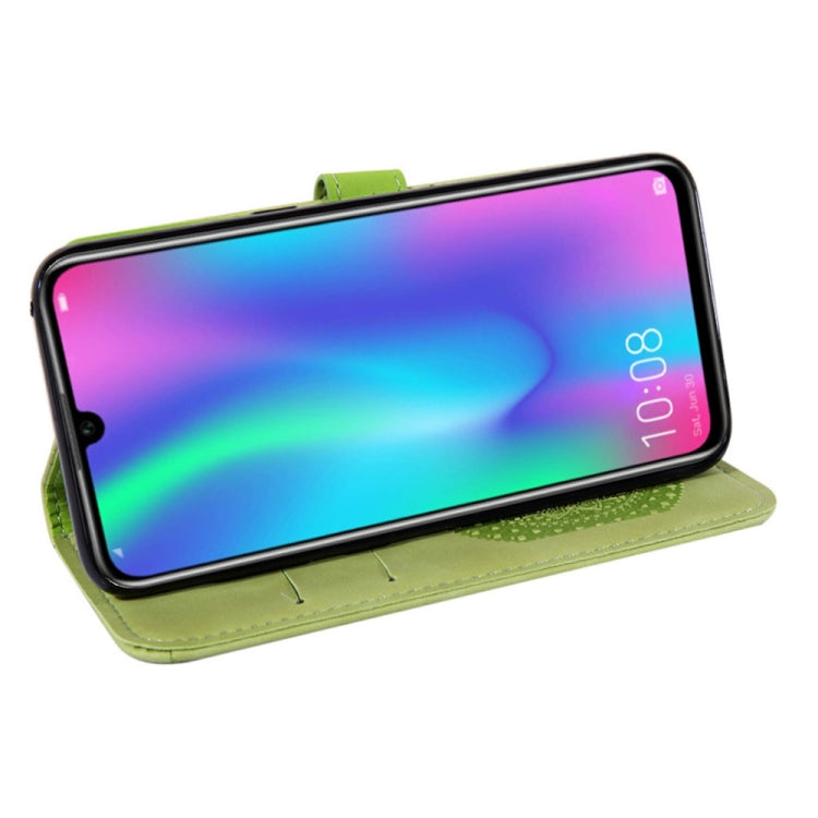 For Huawei Y6 2019  Pressed Printing Pattern Horizontal Flip PU Leather Case with Holder & Card Slots & Wallet & & Lanyard