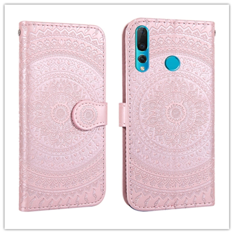 For Huawei Enjoy 9s Pressed Printing Pattern Horizontal Flip PU Leather Case with Holder & Card Slots & Wallet & & Lanyard