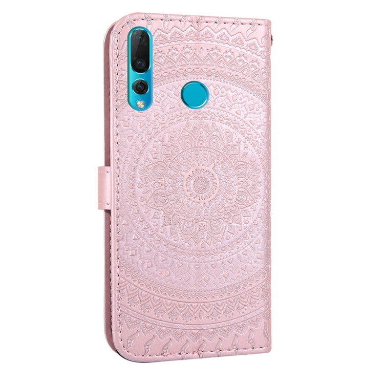 For Huawei Enjoy 9s Pressed Printing Pattern Horizontal Flip PU Leather Case with Holder & Card Slots & Wallet & & Lanyard