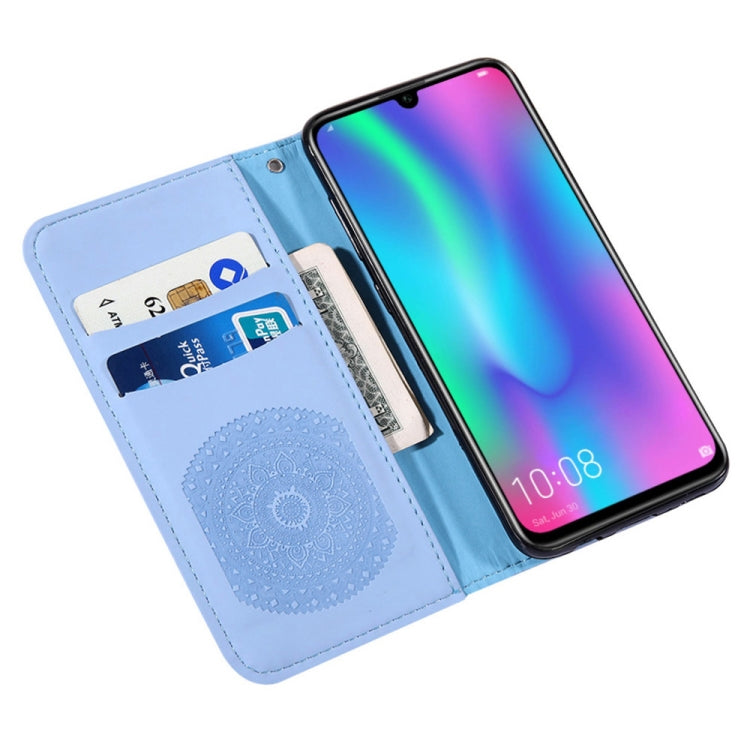 For Huawei Enjoy 9s Pressed Printing Pattern Horizontal Flip PU Leather Case with Holder & Card Slots & Wallet & & Lanyard