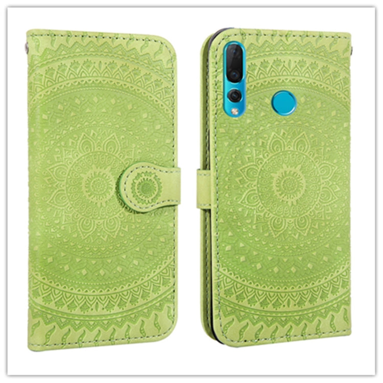 For Huawei Enjoy 9s Pressed Printing Pattern Horizontal Flip PU Leather Case with Holder & Card Slots & Wallet & & Lanyard