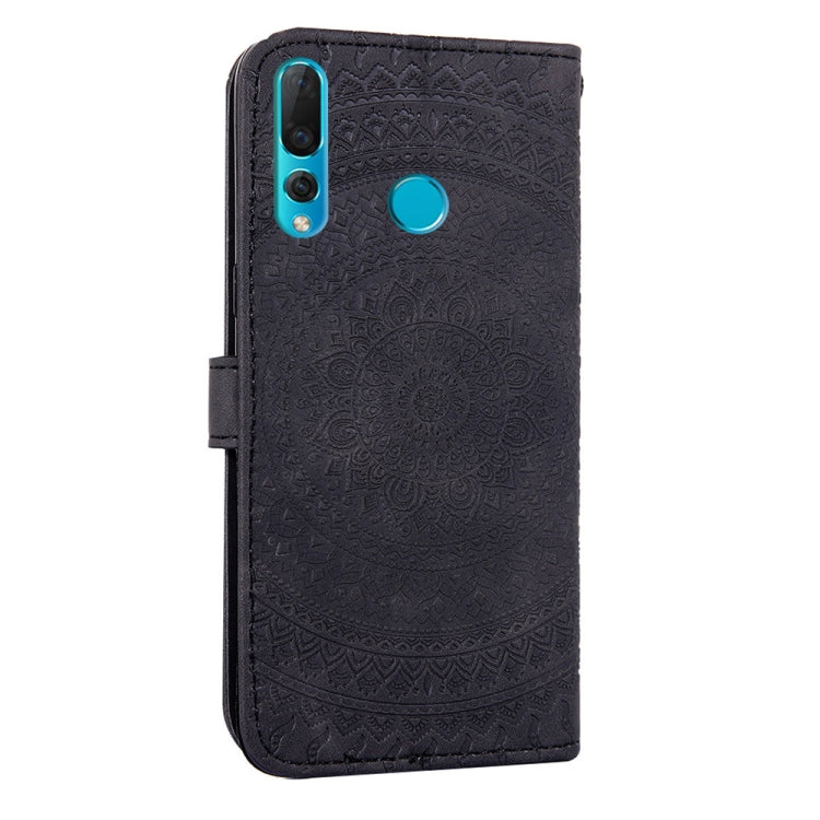 For Huawei Enjoy 9s Pressed Printing Pattern Horizontal Flip PU Leather Case with Holder & Card Slots & Wallet & & Lanyard