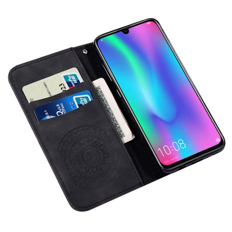 For Huawei Enjoy 9s Pressed Printing Pattern Horizontal Flip PU Leather Case with Holder & Card Slots & Wallet & & Lanyard
