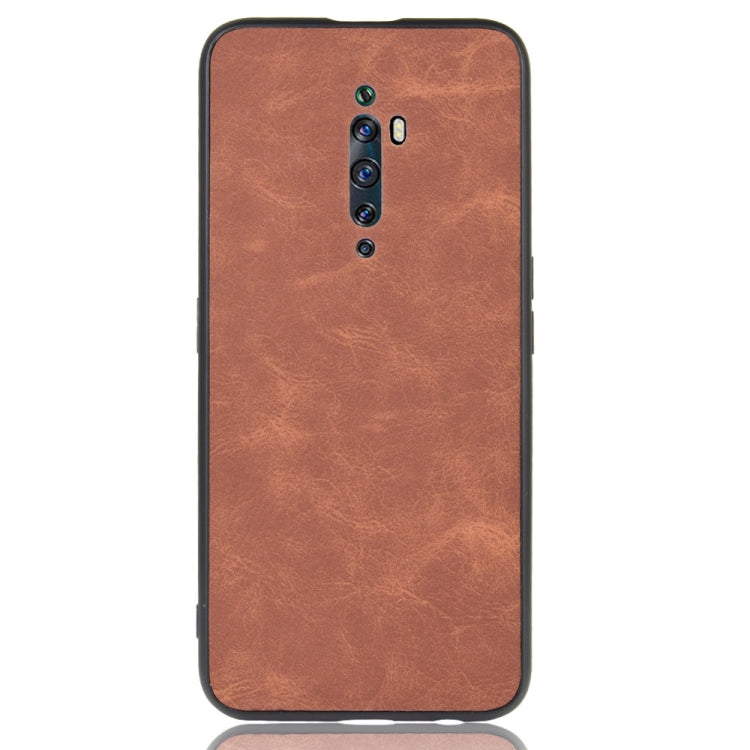 For Oppo Reno2 Z Shockproof Sheep Skin PC + PU + TPU Case(Brown)