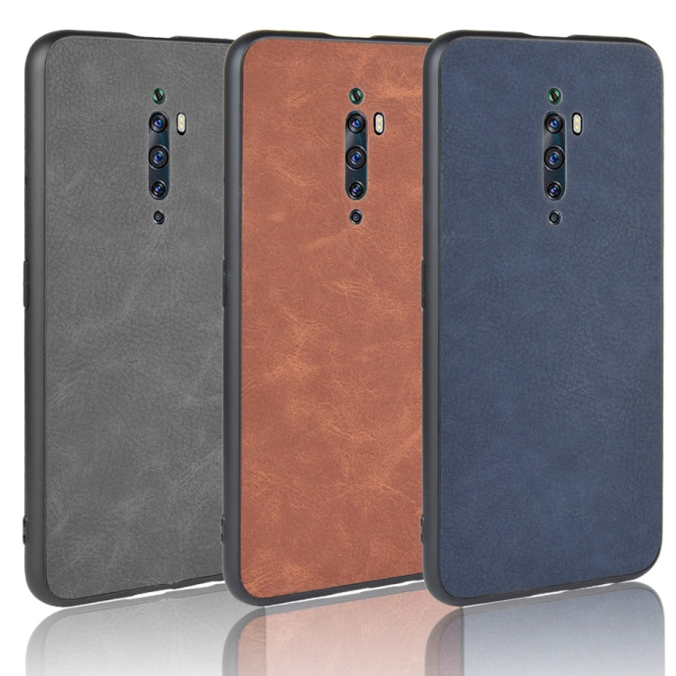 For Oppo Reno2 Z Shockproof Sheep Skin PC + PU + TPU Case(Brown)