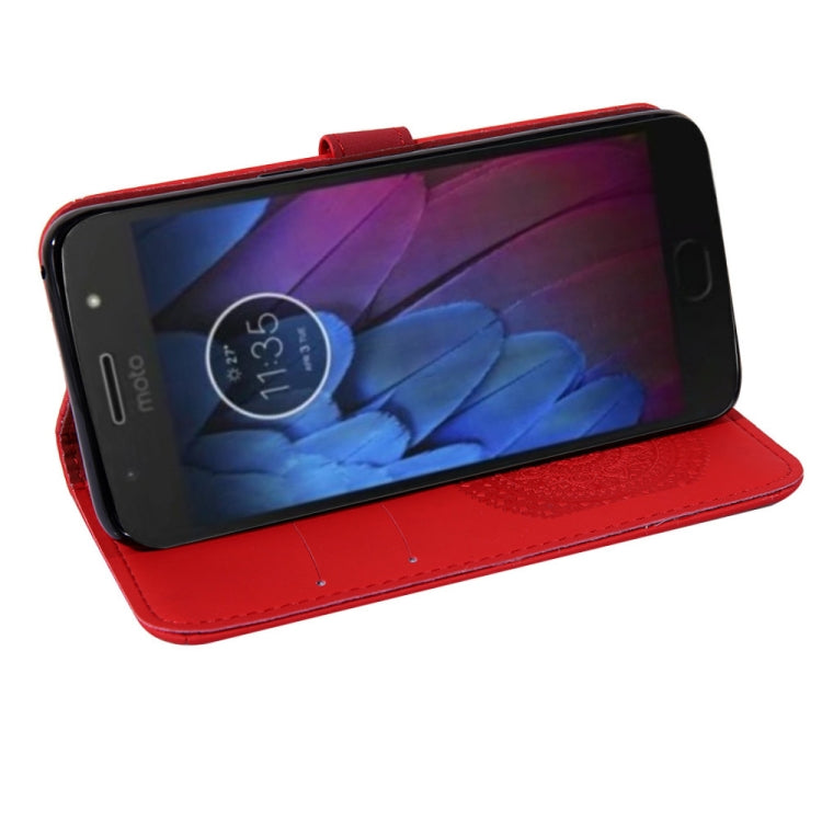 For Motorola  Moto E5 Pressed Printing Pattern Horizontal Flip PU Leather Case with Holder & Card Slots & Wallet & & Lanyard