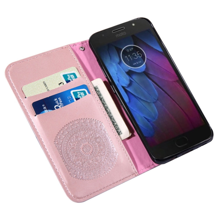 For Motorola  Moto E5 Play Pressed Printing Pattern Horizontal Flip PU Leather Case with Holder & Card Slots & Wallet & & Lanyard