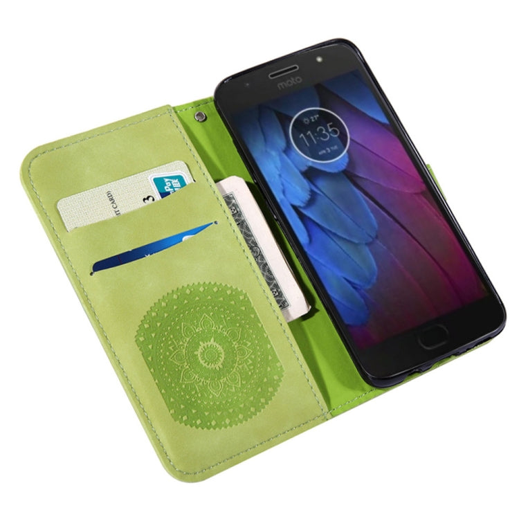For Motorola  Moto E5 Play Pressed Printing Pattern Horizontal Flip PU Leather Case with Holder & Card Slots & Wallet & & Lanyard