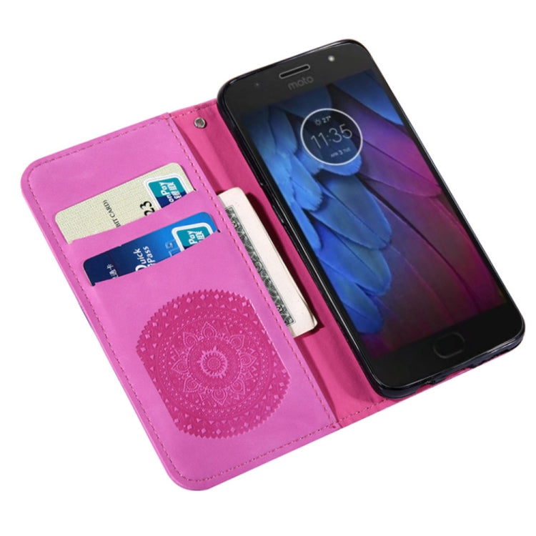 For Motorola  Moto E5 Play Pressed Printing Pattern Horizontal Flip PU Leather Case with Holder & Card Slots & Wallet & & Lanyard