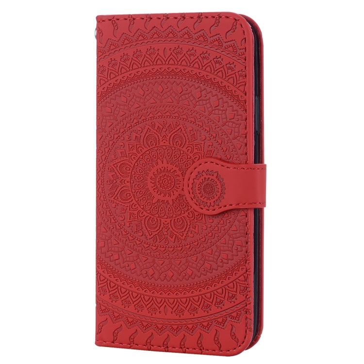 For Motorola  Moto G7 Pressed Printing Pattern Horizontal Flip PU Leather Case with Holder & Card Slots & Wallet & & Lanyard