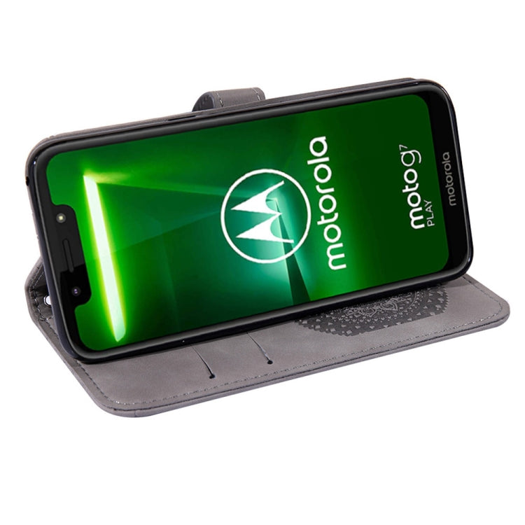 For Motorola  Moto G7 Play Pressed Printing Pattern Horizontal Flip PU Leather Case with Holder & Card Slots & Wallet & & Lanyard