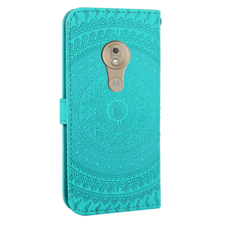 For Motorola  Moto G7 Play Pressed Printing Pattern Horizontal Flip PU Leather Case with Holder & Card Slots & Wallet & & Lanyard