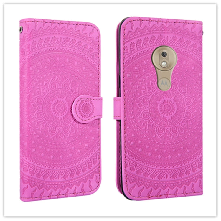 For Motorola  Moto G7 Play Pressed Printing Pattern Horizontal Flip PU Leather Case with Holder & Card Slots & Wallet & & Lanyard