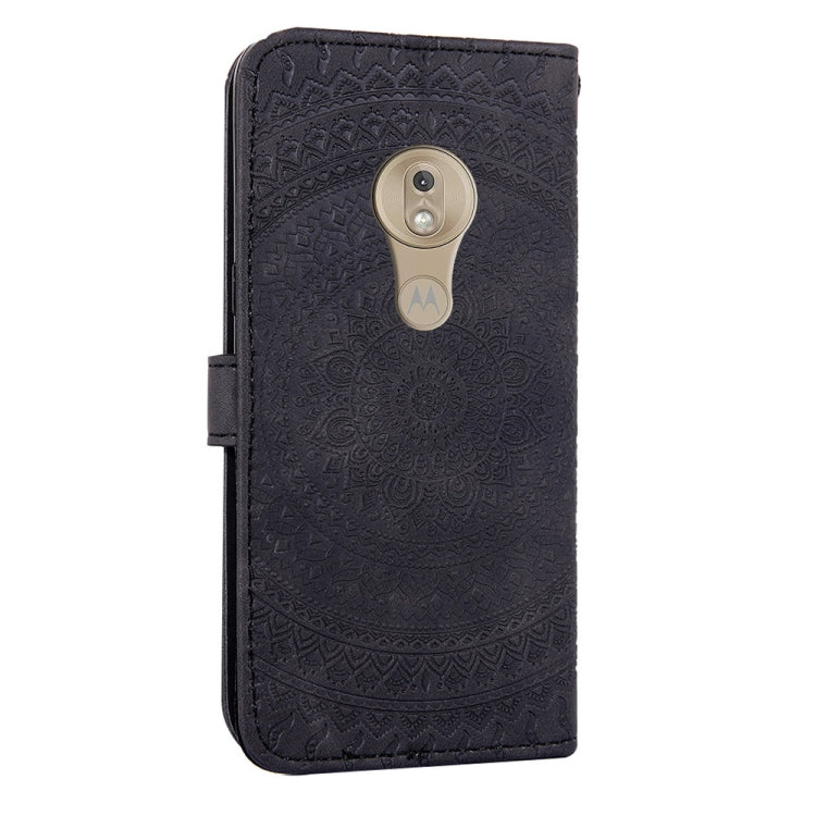 For Motorola  Moto G7 Play Pressed Printing Pattern Horizontal Flip PU Leather Case with Holder & Card Slots & Wallet & & Lanyard