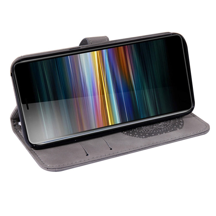 For Sony Xperia L3 Pressed Printing Pattern Horizontal Flip PU Leather Case with Holder & Card Slots & Wallet & & Lanyard