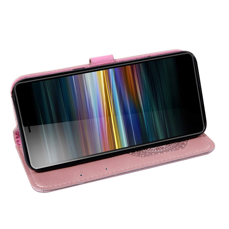 For Sony Xperia L3 Pressed Printing Pattern Horizontal Flip PU Leather Case with Holder & Card Slots & Wallet & & Lanyard