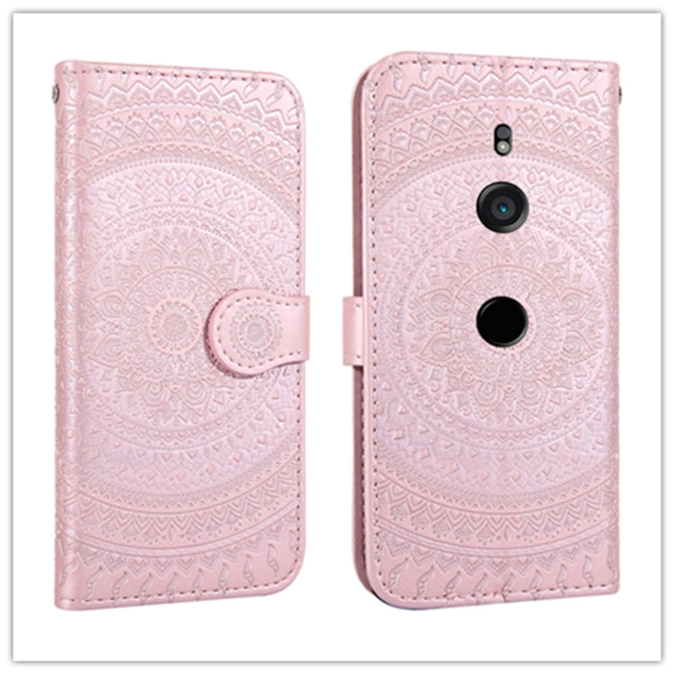 For  Sony Xperia XZ3 Pressed Printing Pattern Horizontal Flip PU Leather Case with Holder & Card Slots & Wallet & & Lanyard
