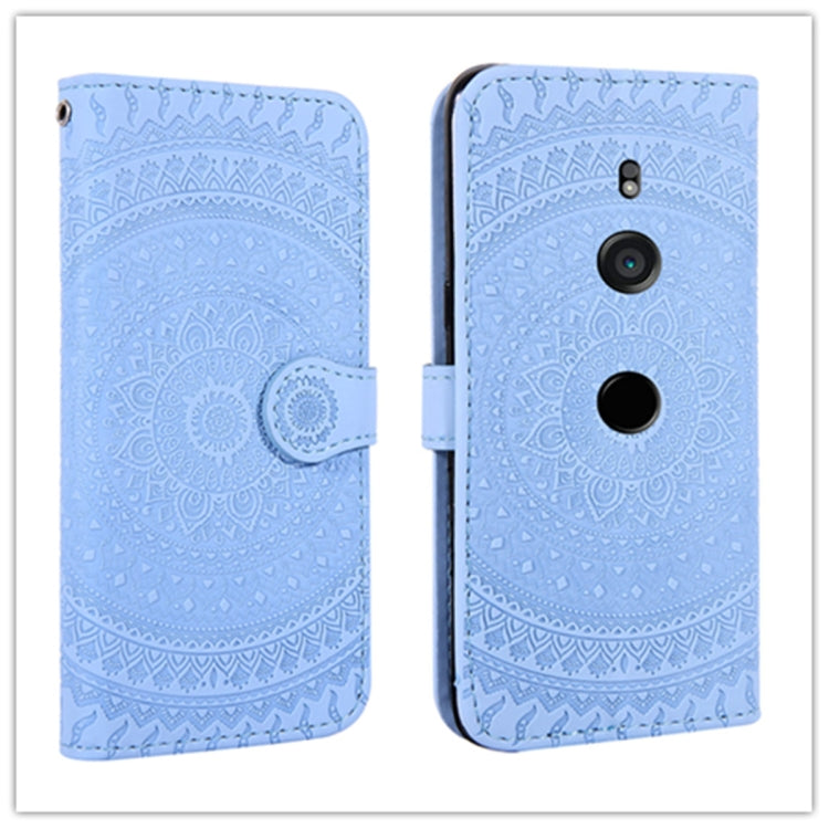 For  Sony Xperia XZ3 Pressed Printing Pattern Horizontal Flip PU Leather Case with Holder & Card Slots & Wallet & & Lanyard