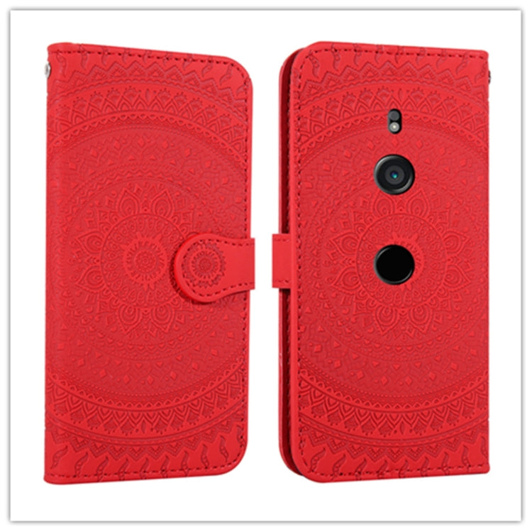 For  Sony Xperia XZ3 Pressed Printing Pattern Horizontal Flip PU Leather Case with Holder & Card Slots & Wallet & & Lanyard