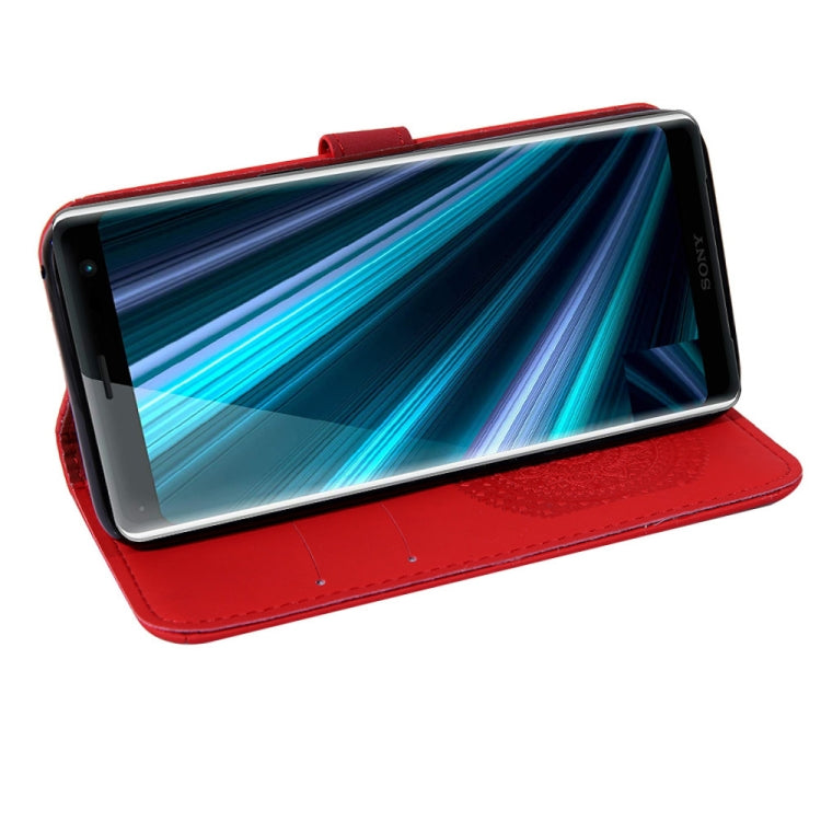 For  Sony Xperia XZ3 Pressed Printing Pattern Horizontal Flip PU Leather Case with Holder & Card Slots & Wallet & & Lanyard