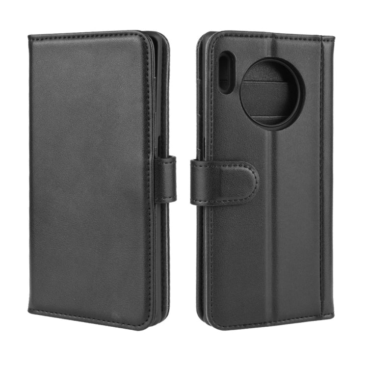 For Huawei Mate 30 Pro Horizontal Flip Genuine Leather Case with Card Slots & Holder & Wallet