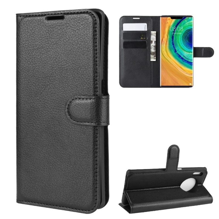 For Huawei Mate 30 Pro Litchi Texture Horizontal Flip Leather Case with Wallet & Holder & Card Slots