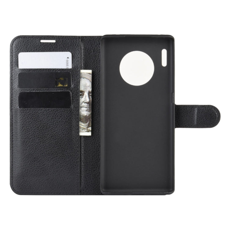 For Huawei Mate 30 Pro Litchi Texture Horizontal Flip Leather Case with Wallet & Holder & Card Slots
