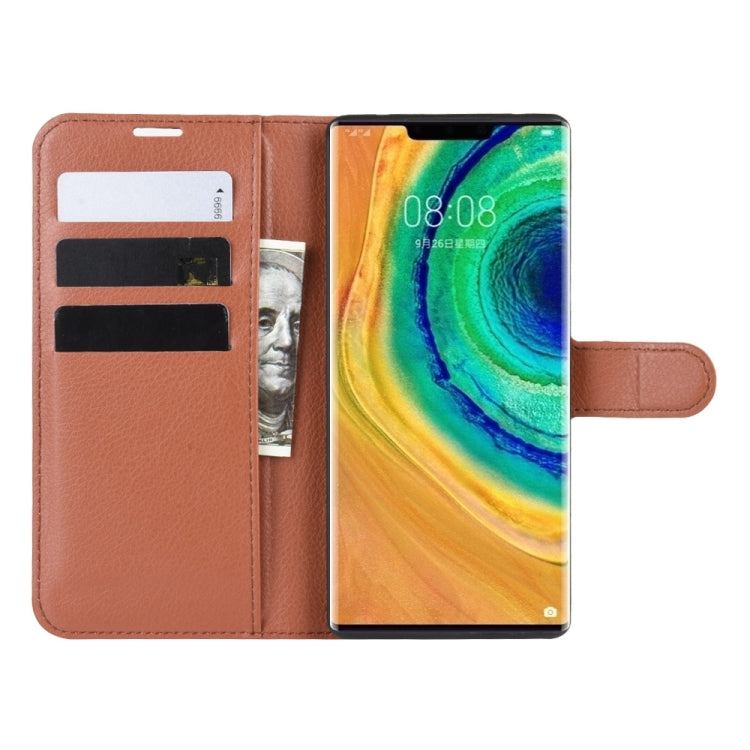 For Huawei Mate 30 Pro Litchi Texture Horizontal Flip Leather Case with Wallet & Holder & Card Slots