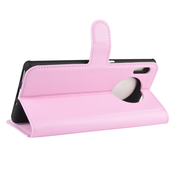 For Huawei Mate 30 Pro Litchi Texture Horizontal Flip Leather Case with Wallet & Holder & Card Slots