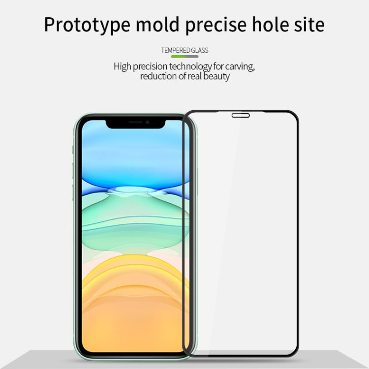 For iPhone 11 MOFI 9H 3D Explosion-proof Curved Screen Tempered Glass Film(Black)