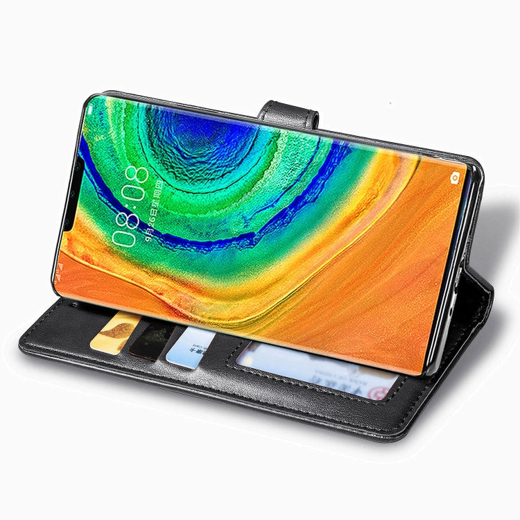 For HUAWEI Mate 30 Pro Hat-Prince Litchi Texture Horizontal Flip Leather Case with Card Slots