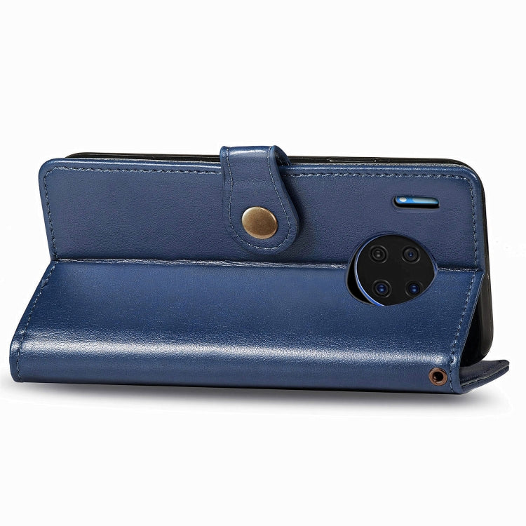 For Huawei Mate 30 Hat-Prince Litchi Texture Horizontal Flip Leather Case with Card Slots Dark Blue