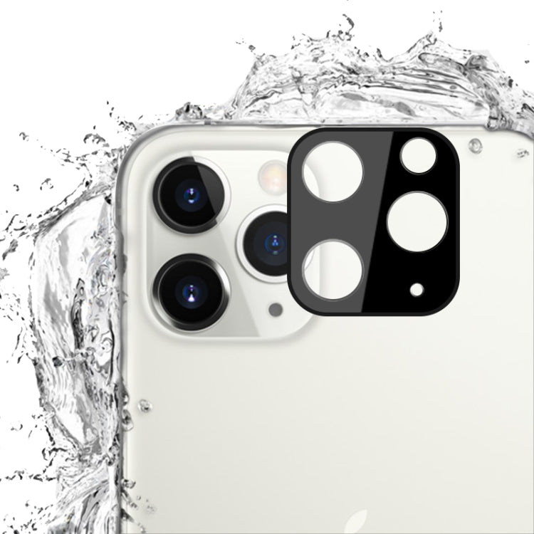 For iPhone 11 2pcs mocolo 0.15mm 9H 2.5D Round Edge Rear Camera Lens Tempered Glass Film(Black)