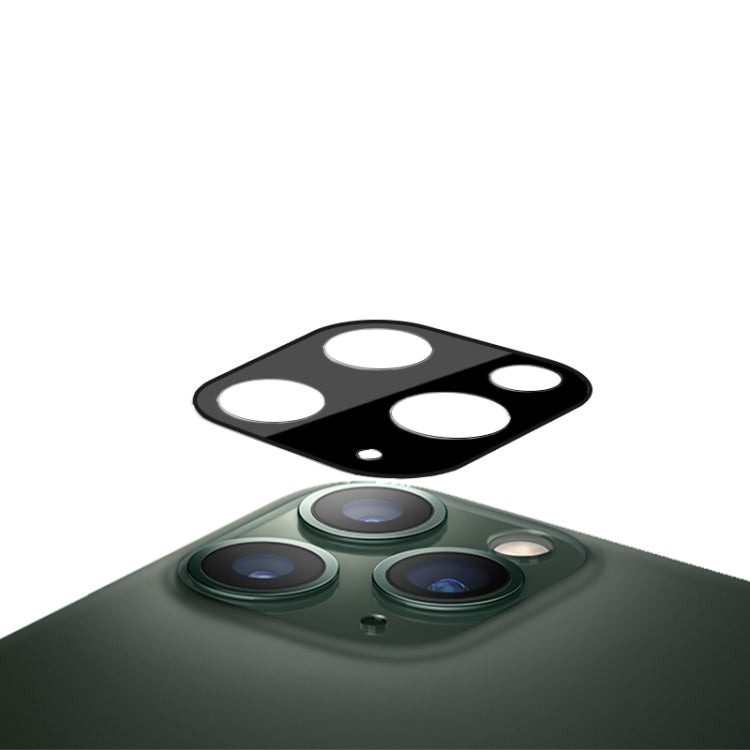 For iPhone 11 2pcs mocolo 0.15mm 9H 2.5D Round Edge Rear Camera Lens Tempered Glass Film(Black)