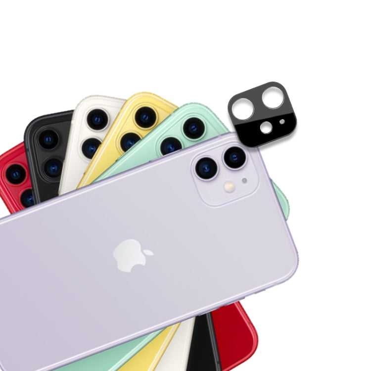 For iPhone 11 Pro Max 2pcs mocolo 0.15mm 9H 2.5D Round Edge Rear Camera Lens Tempered Glass Film(Black)