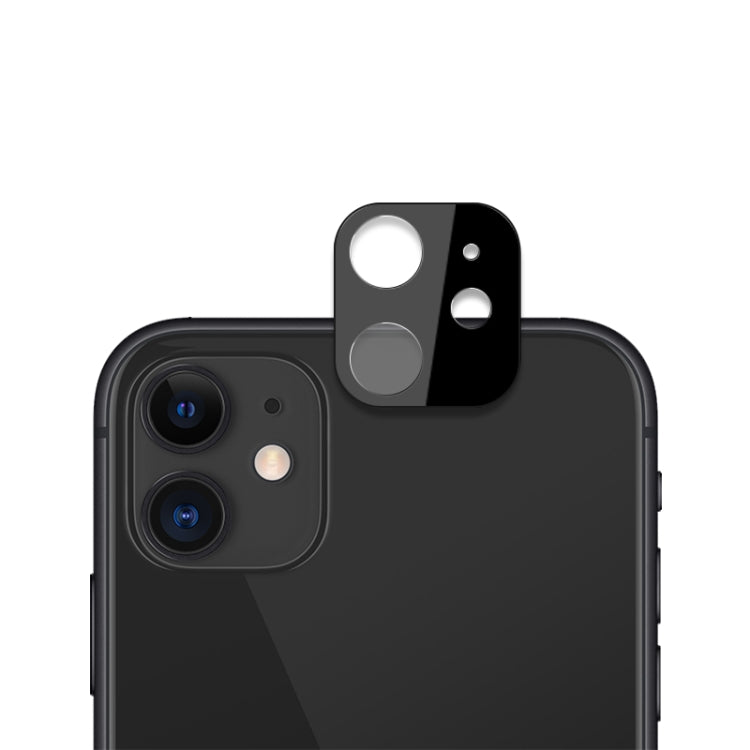 For iPhone 11 Pro Max 2pcs mocolo 0.15mm 9H 2.5D Round Edge Rear Camera Lens Tempered Glass Film(Black)