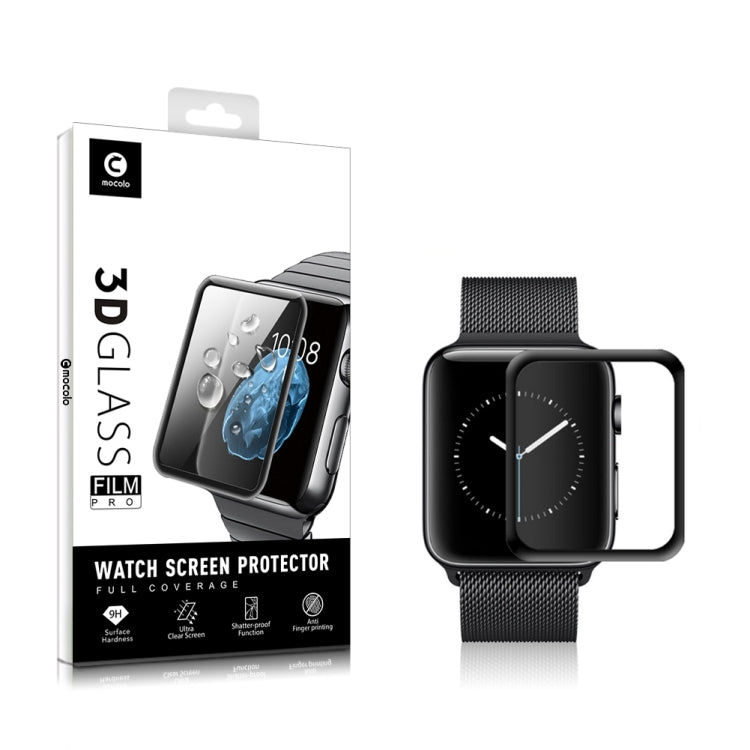 For Apple Watch Series 5 / 4  40mm 2pcs mocolo 0.33mm 9H 3D Round Edge Full Glue Tempered Glass Film