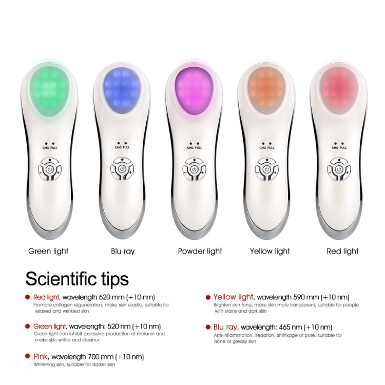 OFY-1503  Beauty Instrument LED Photon Facial Skin Rejuvenation Tighten Wrinkle Removal Ultrasonic Iontophoresis Face Care Massager