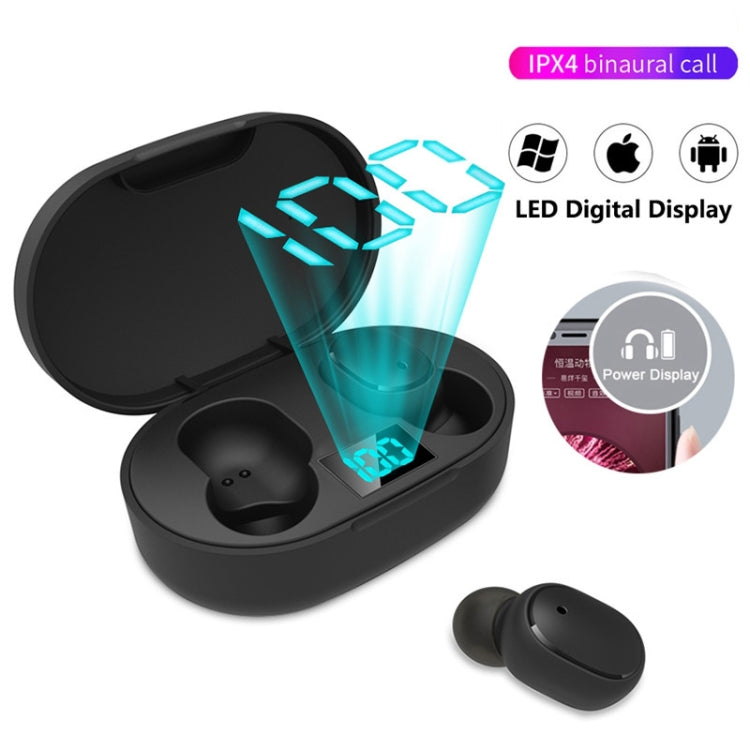 E6S LED Display Wireless Earphone TWS  Bluetooth V5.0 Headsets Waterproof Bluetooth Earbuds