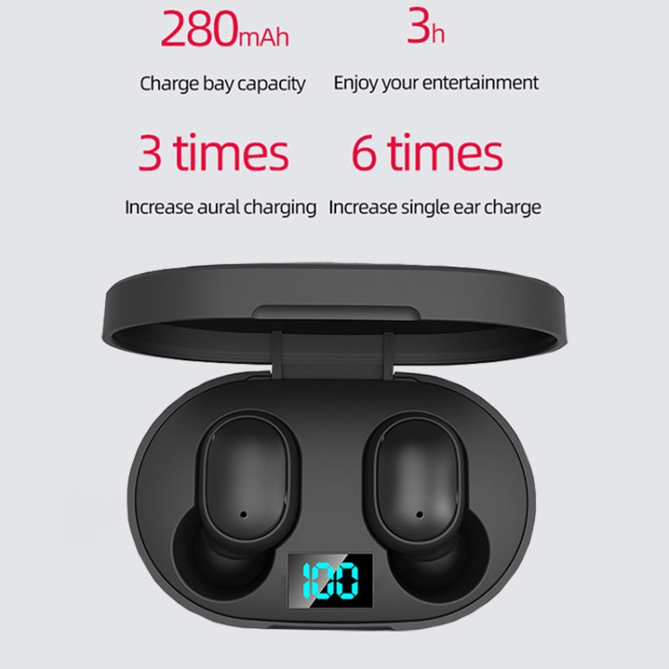 E6S LED Display Wireless Earphone TWS  Bluetooth V5.0 Headsets Waterproof Bluetooth Earbuds