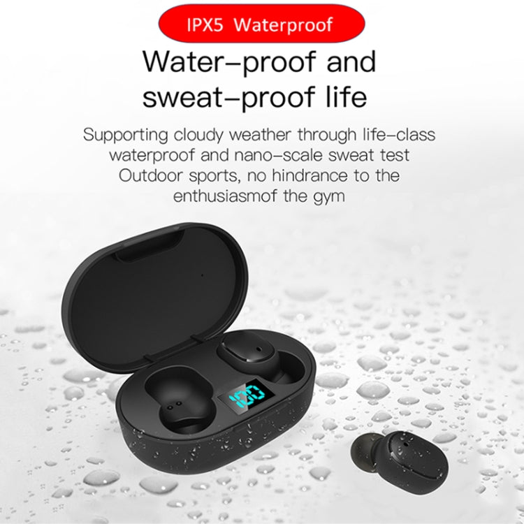 E6S LED Display Wireless Earphone TWS  Bluetooth V5.0 Headsets Waterproof Bluetooth Earbuds