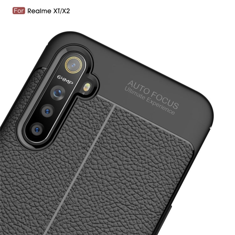 For Realme XT  Litchi Texture TPU Shockproof Case