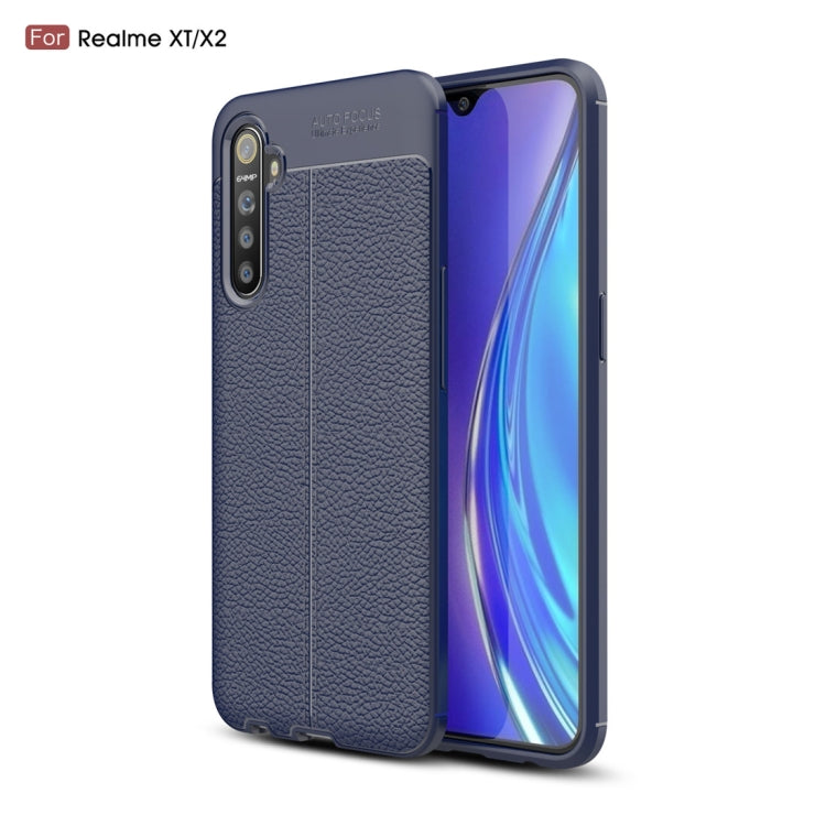 For Realme XT  Litchi Texture TPU Shockproof Case