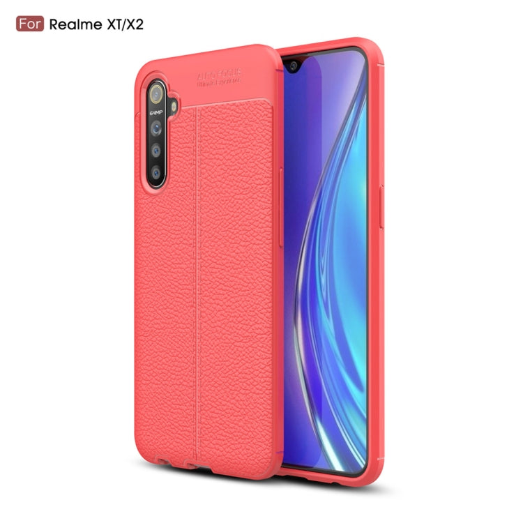 For Realme XT  Litchi Texture TPU Shockproof Case