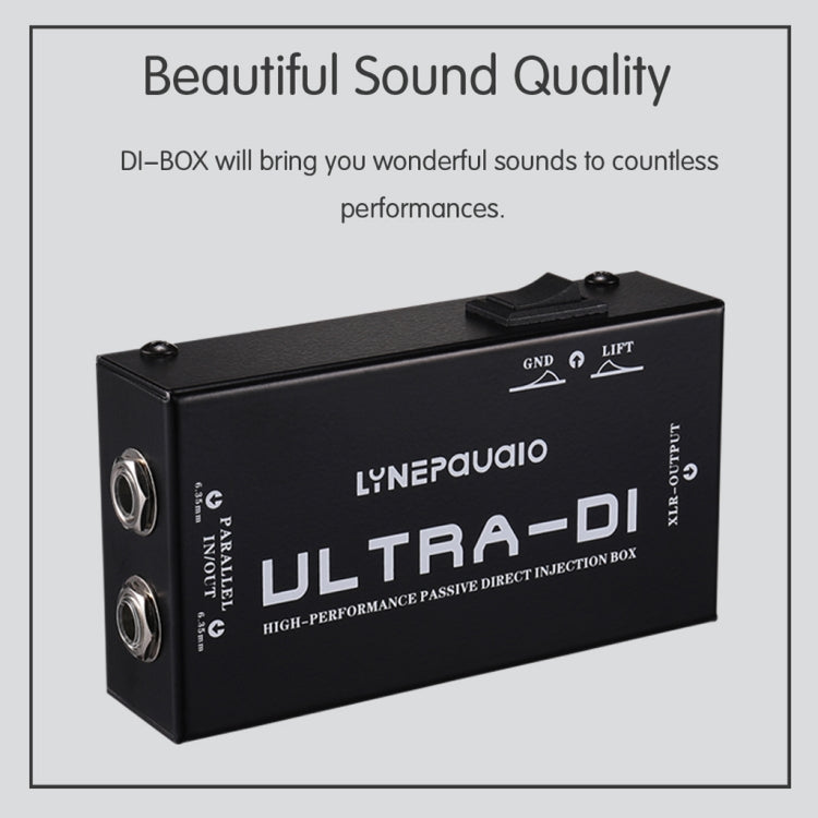 Electric Guitar Electric Bass Passive DI Box with Earthing Switch Function of Humming Noise Cancellation
