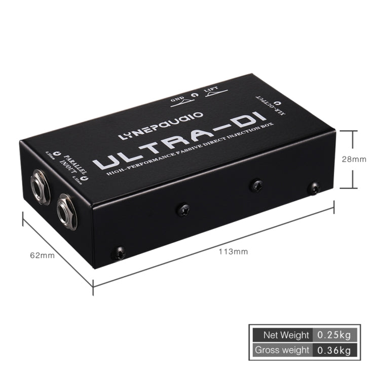 Electric Guitar Electric Bass Passive DI Box with Earthing Switch Function of Humming Noise Cancellation